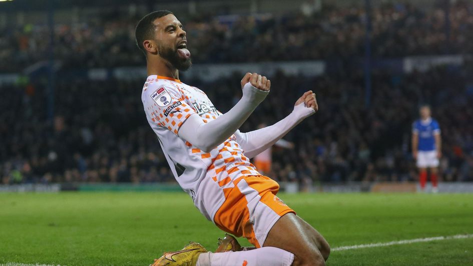 CJ Hamilton celebrates his goal against Portsmouth