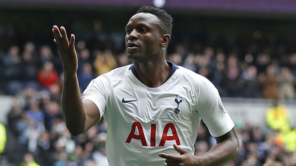 Victor Wanyama celebrates his goal against Huddersfield