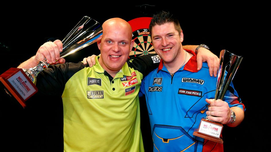 Michael van Gerwen beat Daryl Gurney in the Melbourne Darts Masters (Picture: PDC/David Callow)