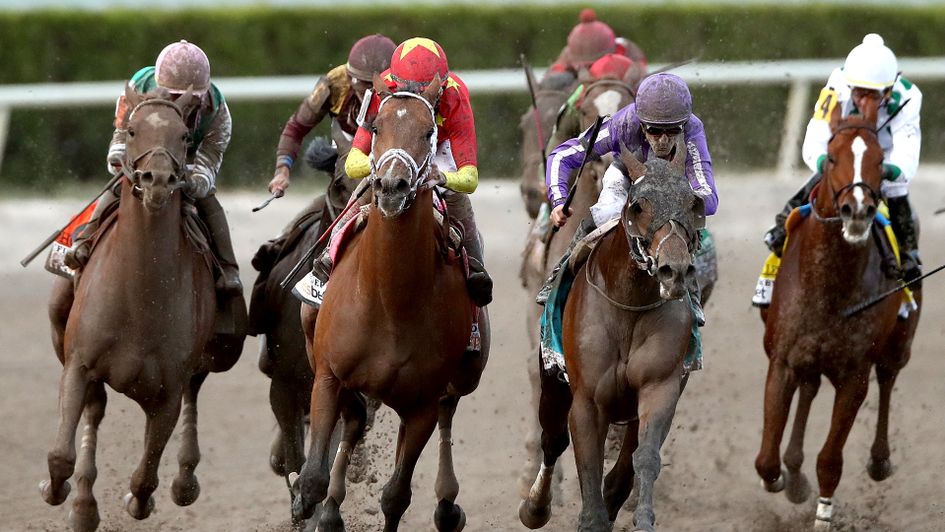 Racing action from America