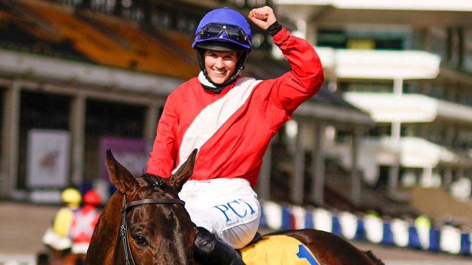 Rachael Blackmore celebrates Allaho's stunning success