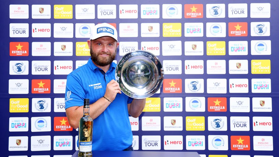 Andy Sullivan: The 34-year-old golfer lifts the English Championship title