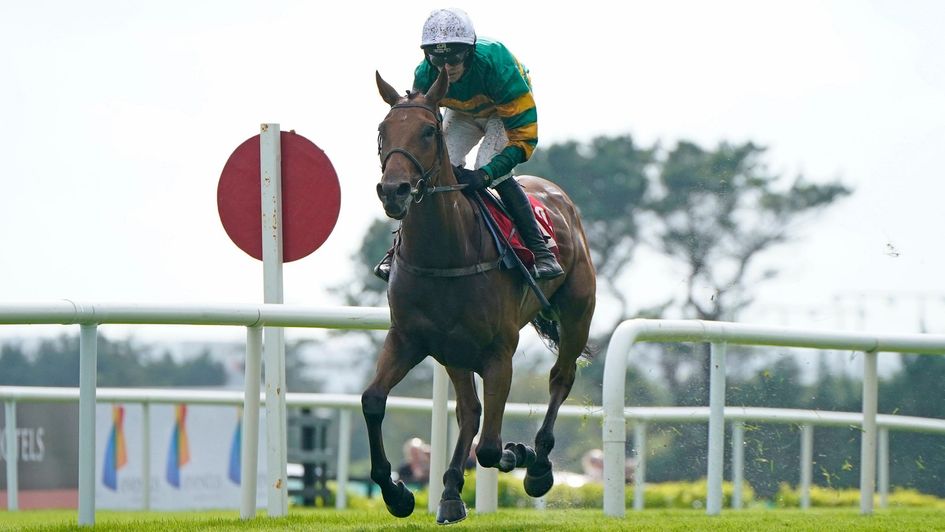 Mystical Power (pictured winning at Galway) maintained his unbeaten record at Punchestown