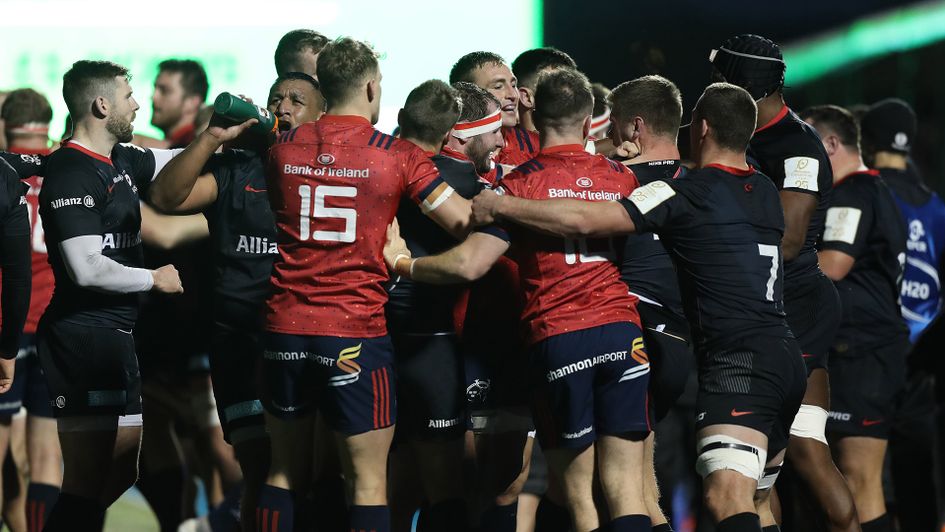 Tempers flare between Saracens and Munster