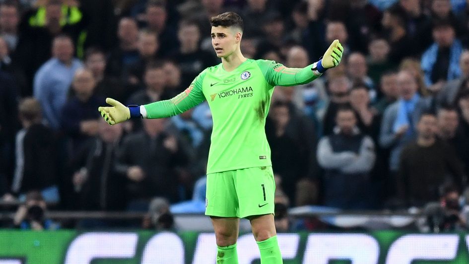 Goalkeeper Kepa refused to come off in the final moments of the Carabao Cup final