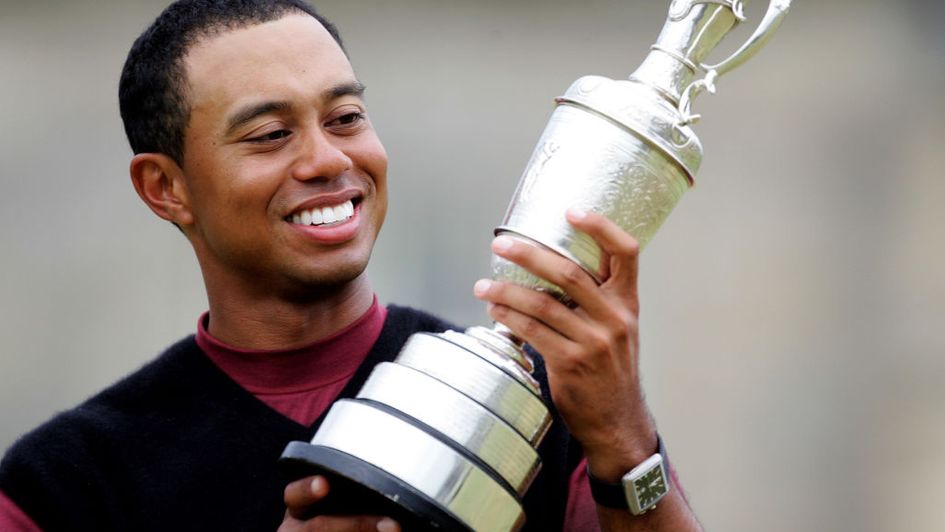 Tiger Woods with the Claret Jug