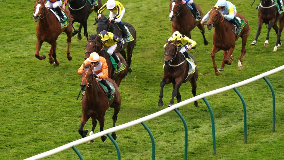 Jayarebe is in command of the Feilden Stakes