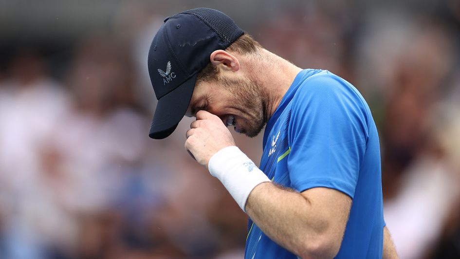 Andy Murray in action at the Australian Open