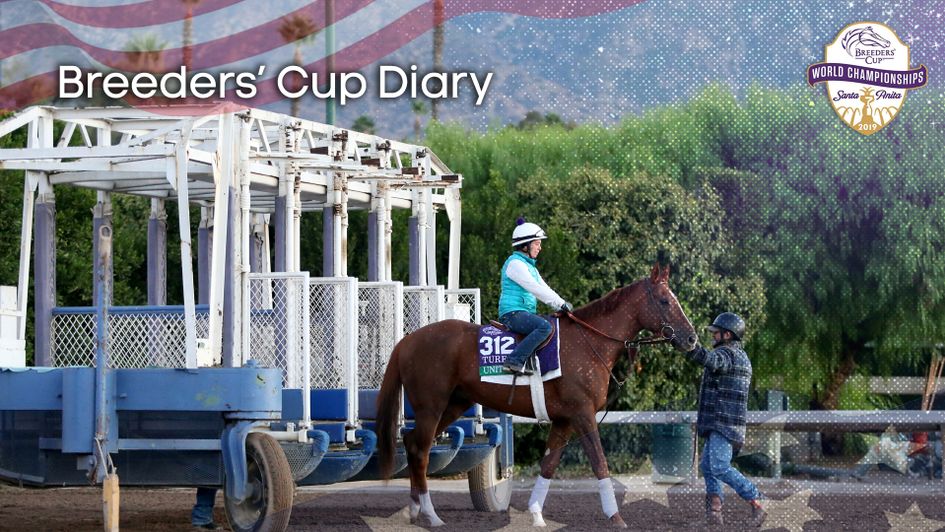 Breeders' Cup contender United is 'schooled' at the gates at Santa Anita