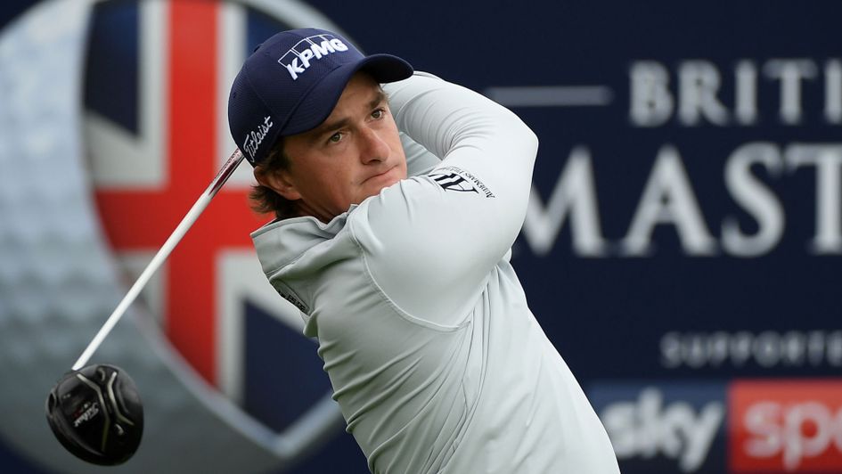 Paul Dunne in action at the British Masters
