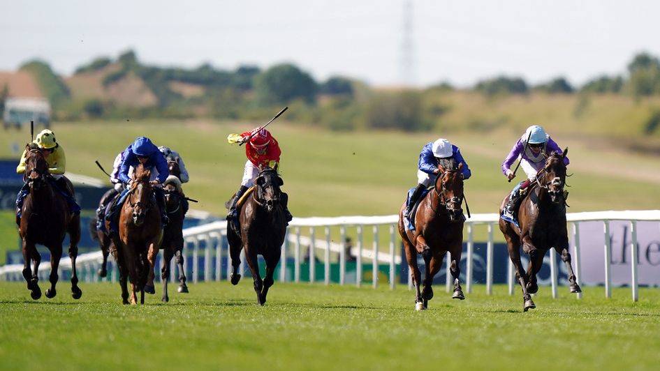 Alcohol Free (right) was a decisive winner of the July Cup