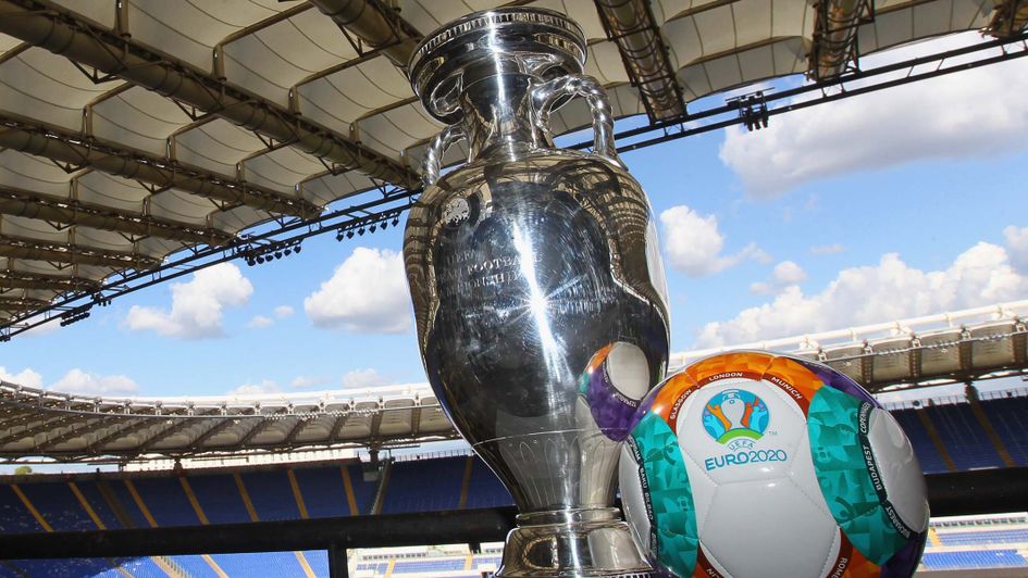 The European Championship trophy being played for at Euro 2020