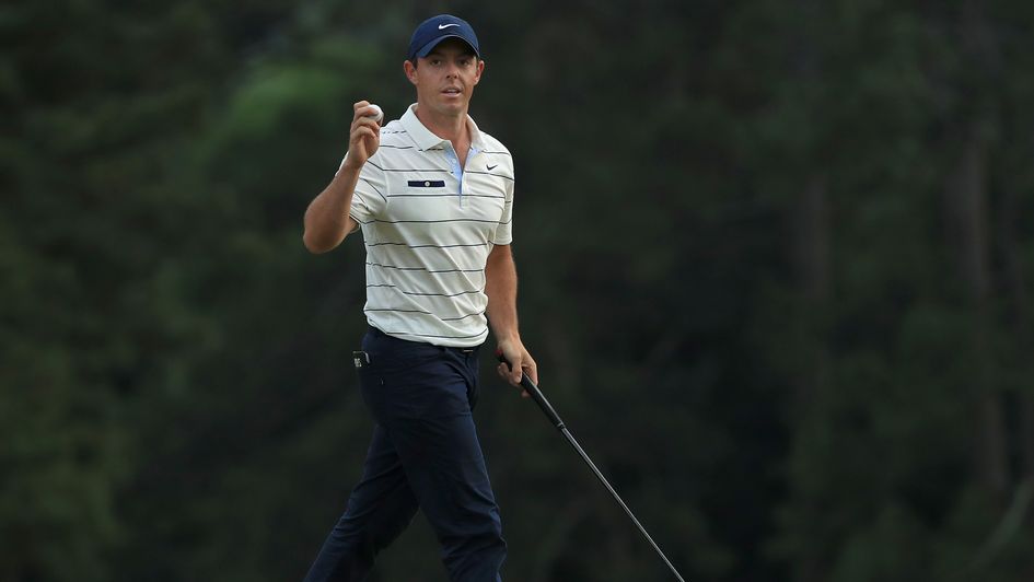 Rory McIlroy in the Augusta gloom