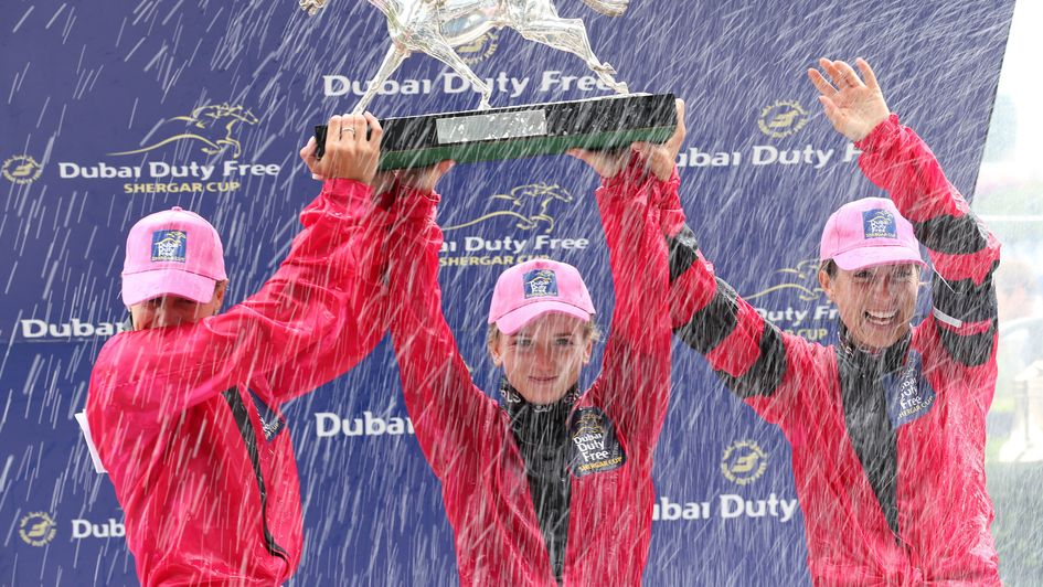 The winning Girls Team at the Shergar Cup