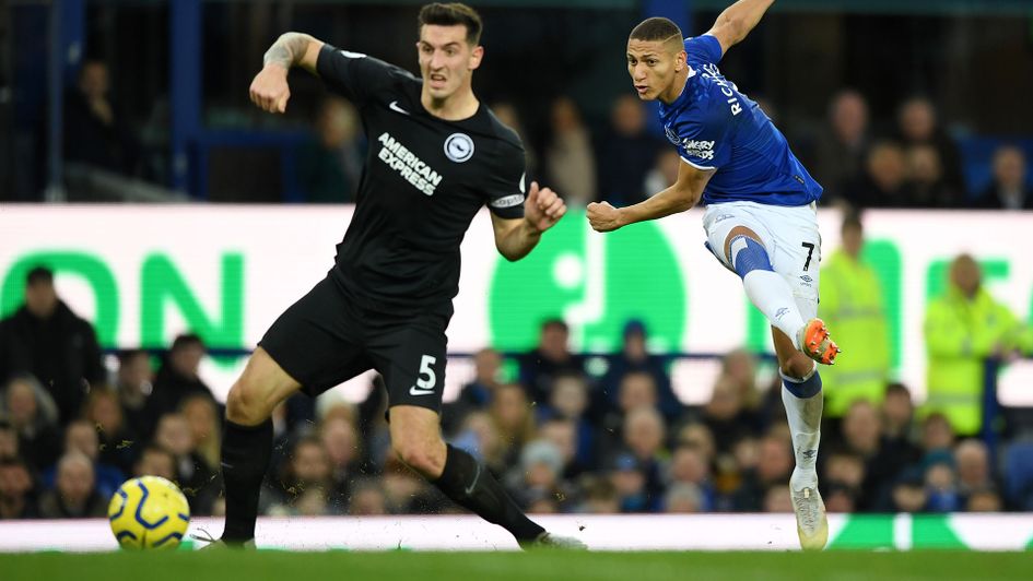 Richarlison fires home for Everton at home to Brighton
