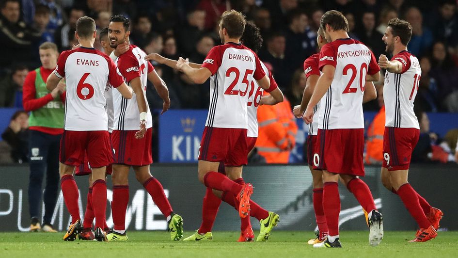 Nacer Chadli and West Brom celebrate