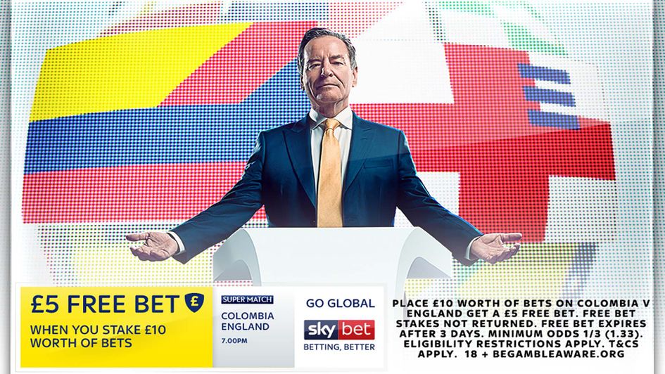 Sky Bet's latest Super Match is Colombia v England