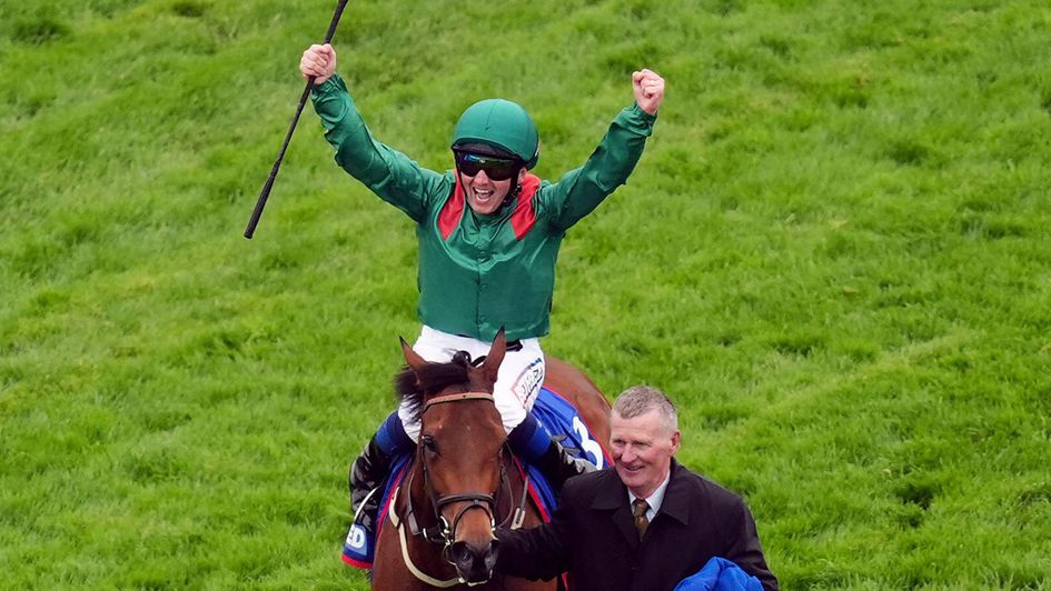 Chris Hayes celebrates