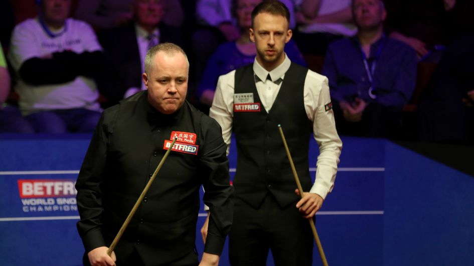 John Higgins weighs up a shot at the Crucible