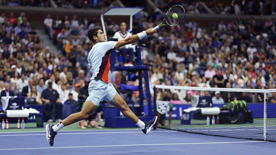 Carlos Alcaraz on his way to the US Open Final