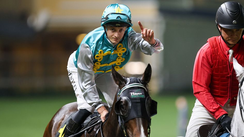 Harry Bentley salutes a Valley double