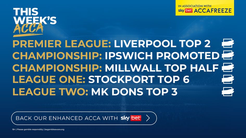 CLICK HERE to back our 40/1 five-fold!