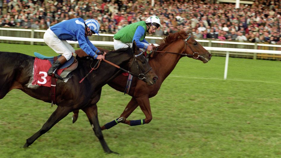 Rodrigo de Triano winning the Champion Stakes at Newmarket