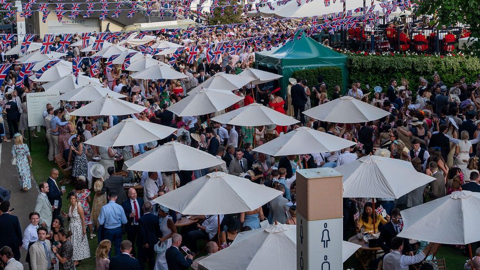 Guests enjoying the final moments of Royal Ascot on Saturday