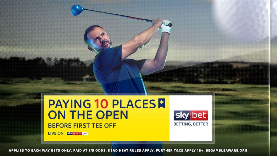 Sky Bet are paying 10 places on the Open Championship