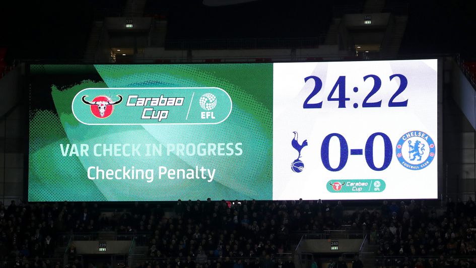 A VAR check at Wembley