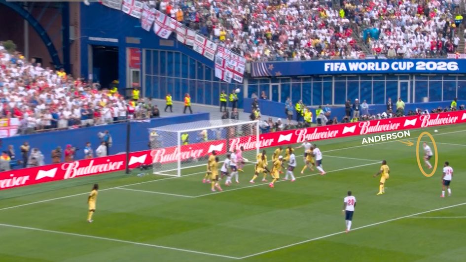 Elliot Anderson position vs Ghana 1