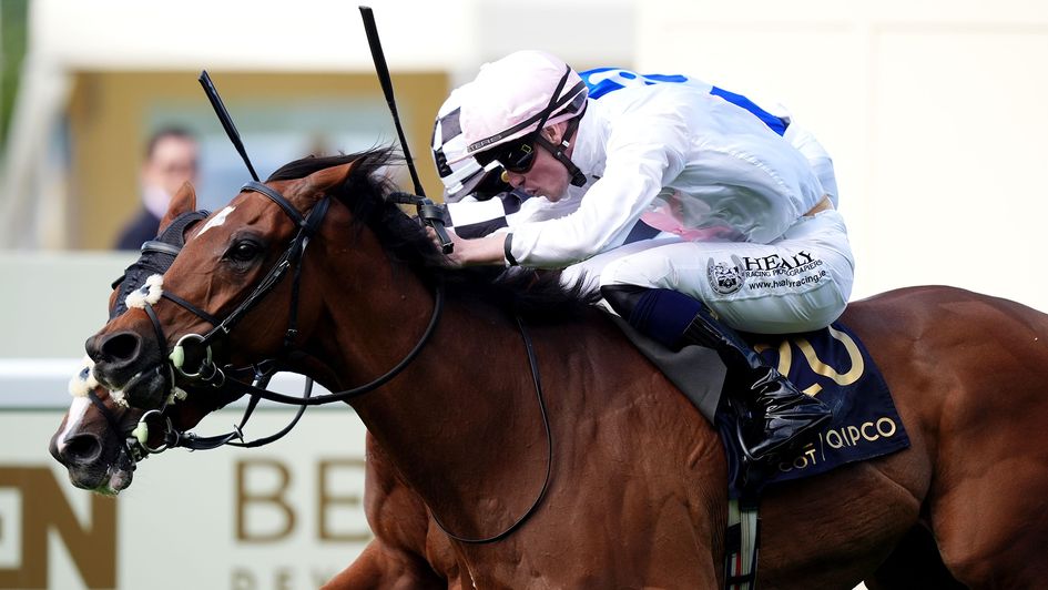 Kizlyar wins the Ascot Stakes from stablemate Defiantly