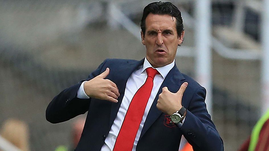 Unai Emery in charge at Arsenal