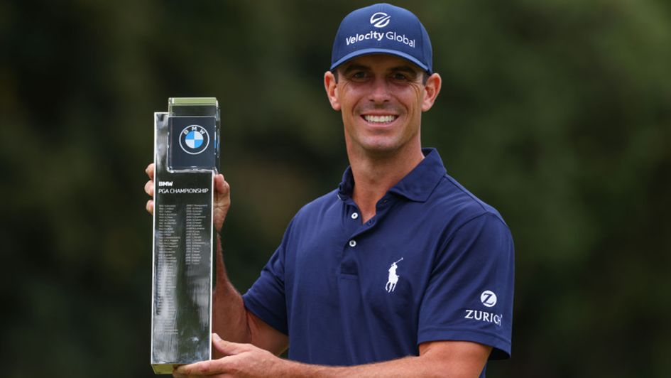 Billy Horschel celebrates victory at Wentworth