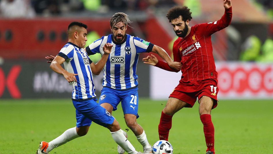 Mohamed Salah in action for Liverpool against Monterrey in the Club World Cup