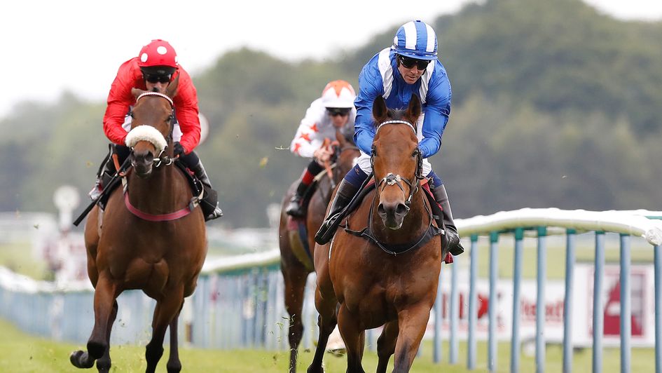 Battaash is clear of Mabs Cross in the Temple Stakes