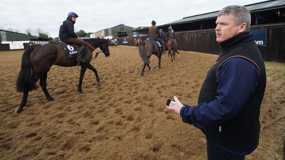 Trainer Gordon Elliott organises the work schedule