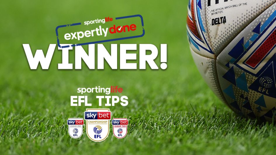 We have a winner: Success in our latest Sky Bet EFL tips
