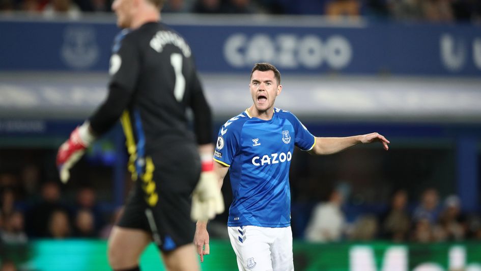 Michael Keane in action for Everton