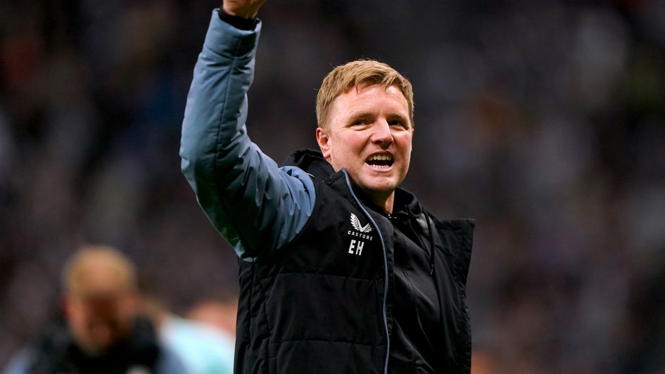 Eddie Howe salutes the Newcastle fans