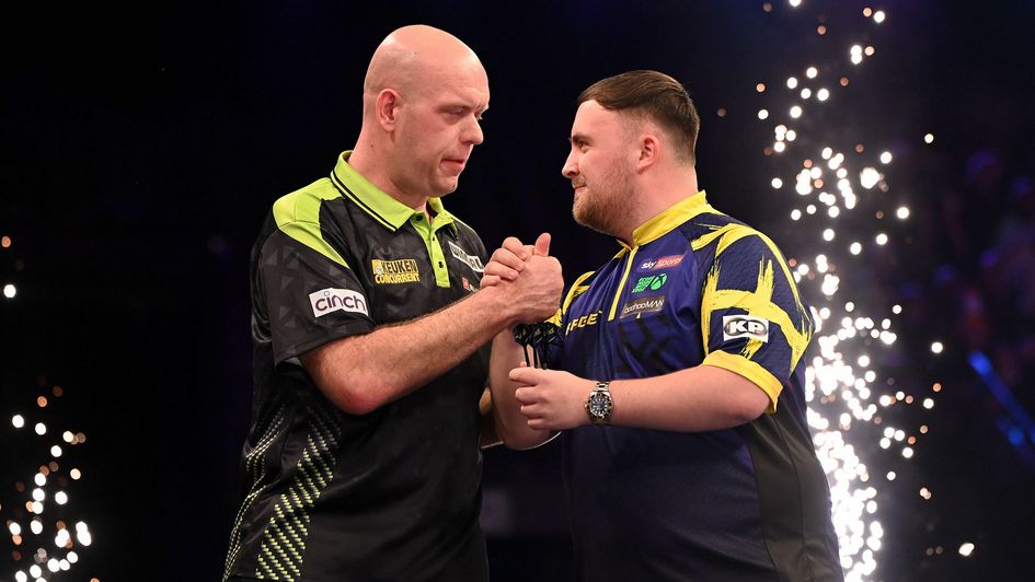 Michael van Gerwen and Luke Littler