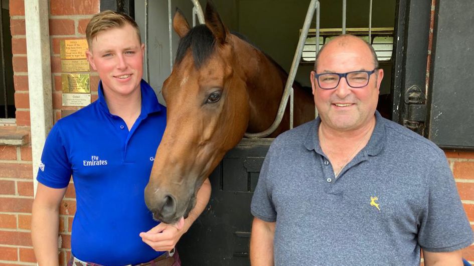 Harry Teal, Oxted and Roger Teal ahead of the July Cup