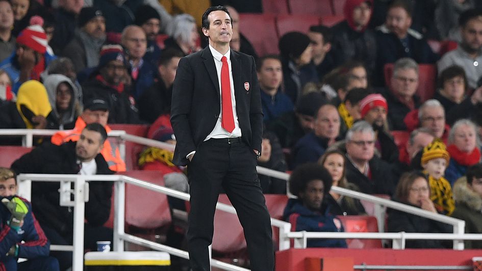 Unai Emery: Arsenal boss pictured in the Premier League draw with Southampton