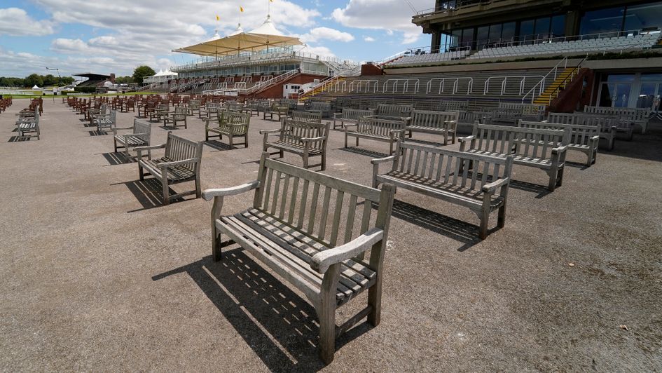 There were no spectators at Glorious Goodwood
