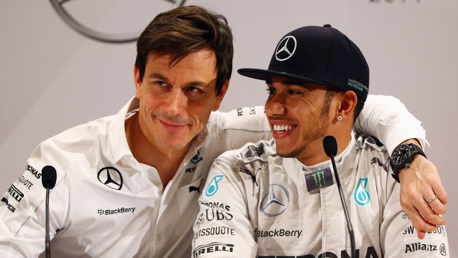 Toto Wolff and Lewis Hamilton