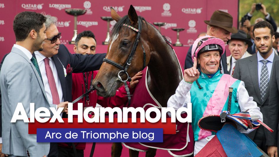 Frankie Dettori celebrates alongside Enable