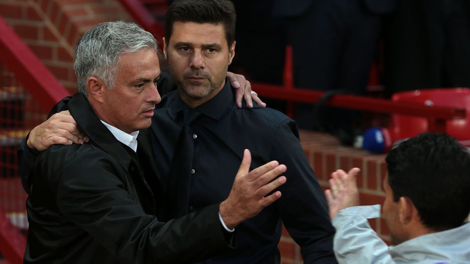 Jose Mourinho and Mauricio Pochettino, pictured together in August 2018