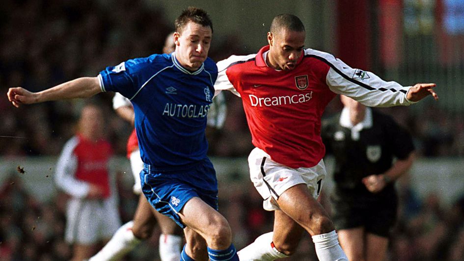 Thierry Henry (R) and John Terry in their playing days