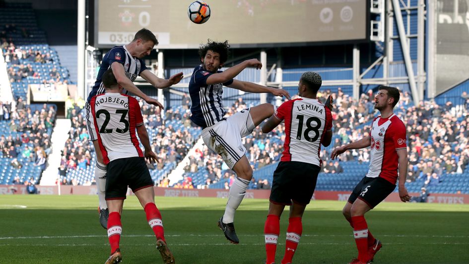 Jonny Evans in action for West Brom against Southampton