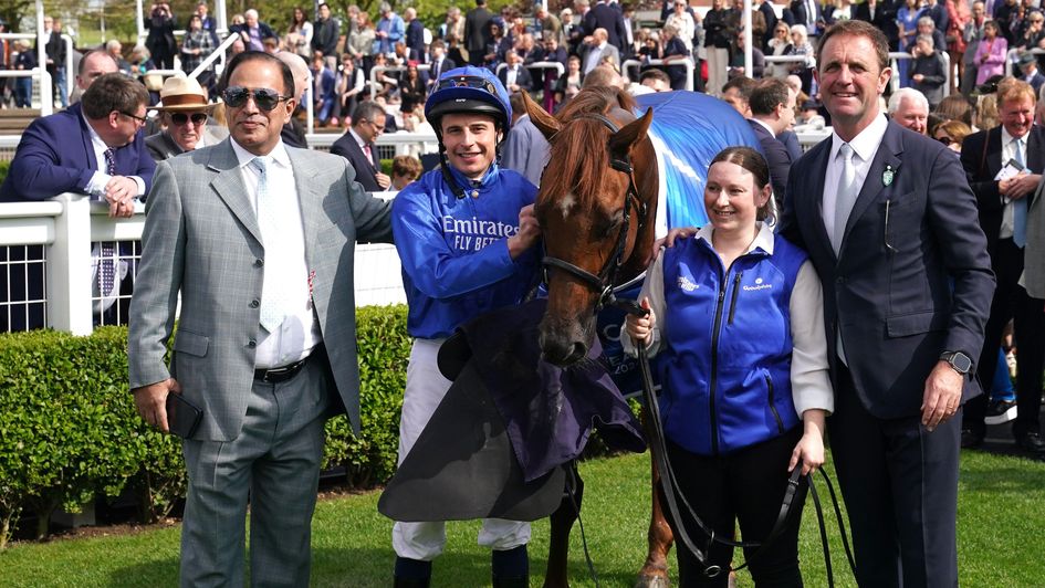 The Godolphin team smile for the cameras